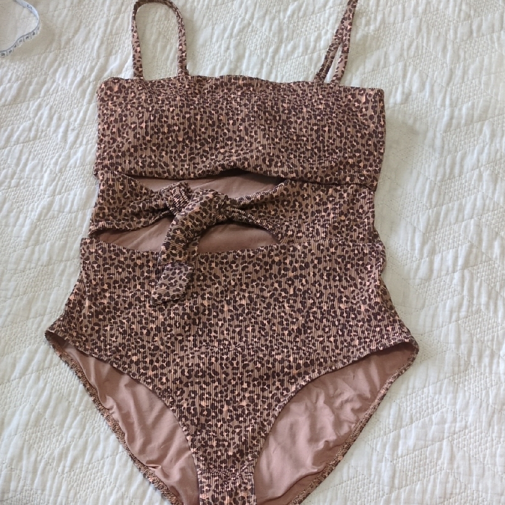 Aerie Leopard Print One-Piece Swimsuit